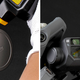 Two photos showing the Nitecore BB2's extending brush being used to clean camera equipment.